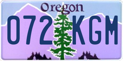 OR license plate 072KGM