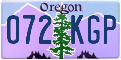 OR license plate 072KGP