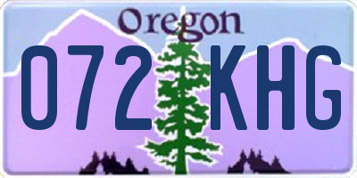 OR license plate 072KHG