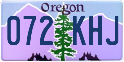 OR license plate 072KHJ