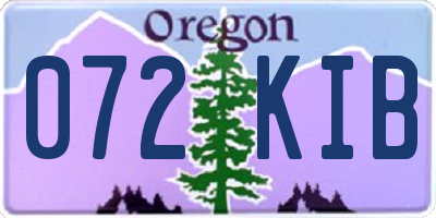 OR license plate 072KIB