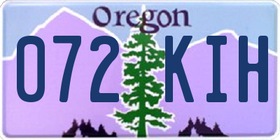 OR license plate 072KIH