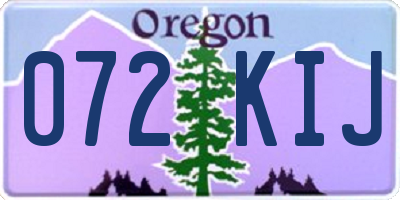 OR license plate 072KIJ