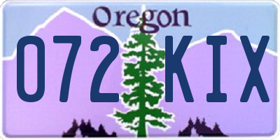 OR license plate 072KIX