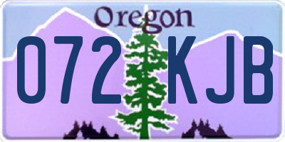 OR license plate 072KJB