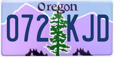 OR license plate 072KJD