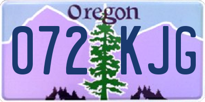 OR license plate 072KJG