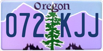 OR license plate 072KJJ