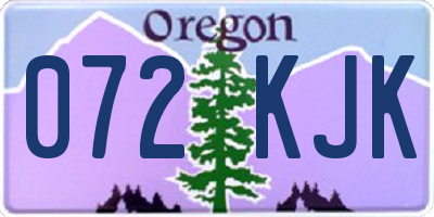 OR license plate 072KJK
