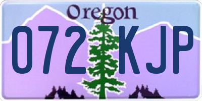 OR license plate 072KJP