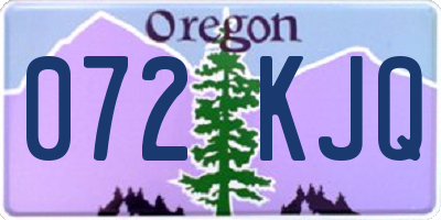 OR license plate 072KJQ