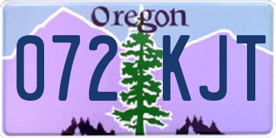 OR license plate 072KJT