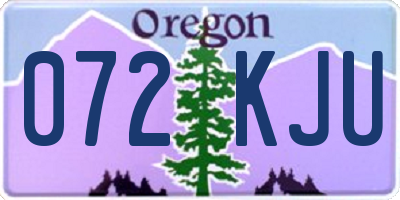 OR license plate 072KJU