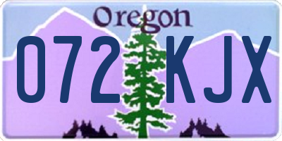 OR license plate 072KJX