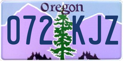 OR license plate 072KJZ