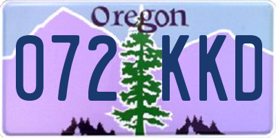 OR license plate 072KKD