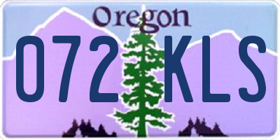 OR license plate 072KLS