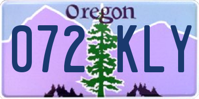 OR license plate 072KLY