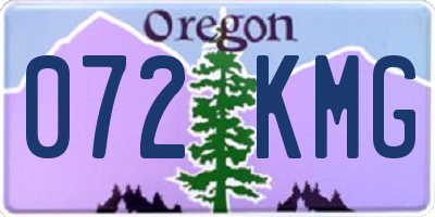 OR license plate 072KMG