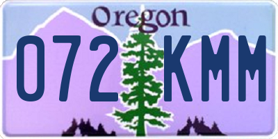 OR license plate 072KMM