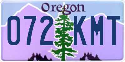OR license plate 072KMT