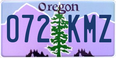 OR license plate 072KMZ