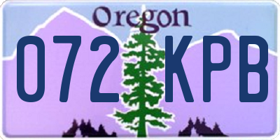 OR license plate 072KPB
