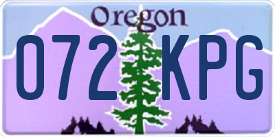 OR license plate 072KPG