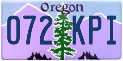 OR license plate 072KPI