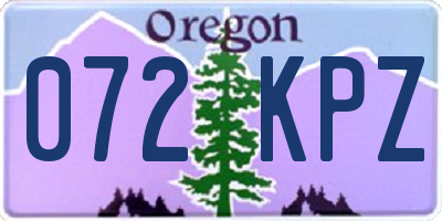 OR license plate 072KPZ