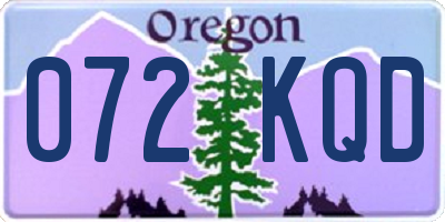 OR license plate 072KQD
