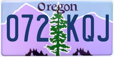 OR license plate 072KQJ