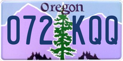 OR license plate 072KQQ