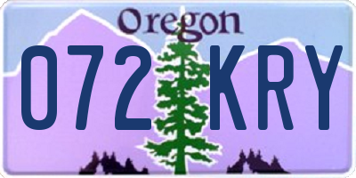 OR license plate 072KRY