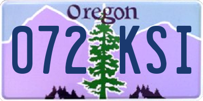 OR license plate 072KSI