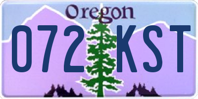 OR license plate 072KST