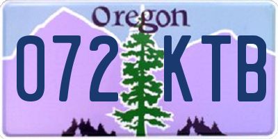 OR license plate 072KTB