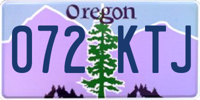 OR license plate 072KTJ