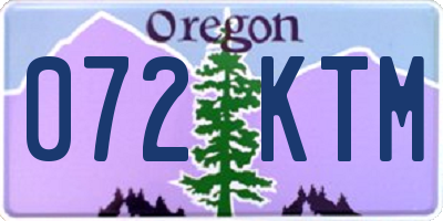 OR license plate 072KTM