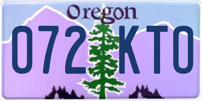 OR license plate 072KTO