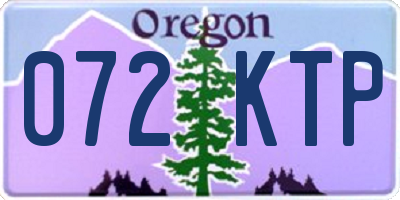 OR license plate 072KTP