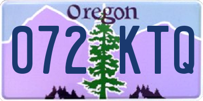 OR license plate 072KTQ