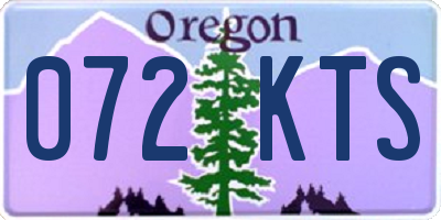 OR license plate 072KTS