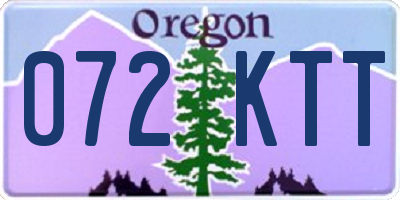 OR license plate 072KTT