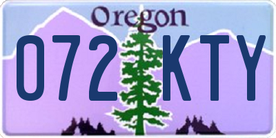 OR license plate 072KTY