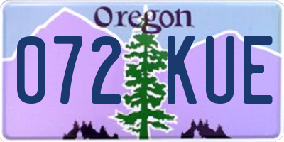 OR license plate 072KUE