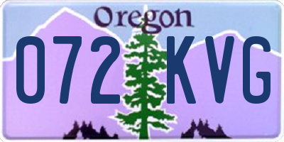 OR license plate 072KVG