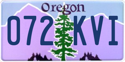 OR license plate 072KVI