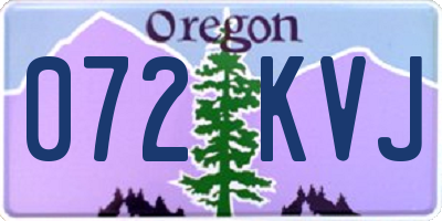 OR license plate 072KVJ