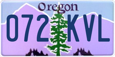 OR license plate 072KVL
